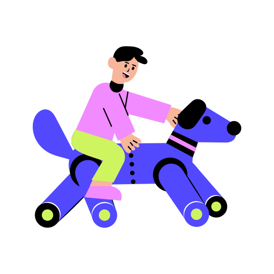 Robot Dog, Pet, Animal, Companion, Riding illustration