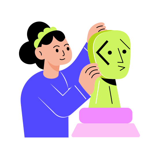 Robot Face, Machine, Sculpting, Engineer, Robotics illustration