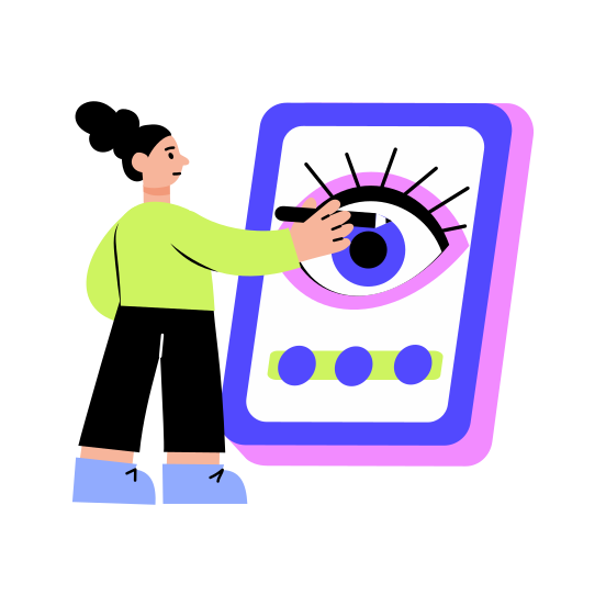 Robotic Eye, Surveillance, Monitoring, Engineer, Expert illustration