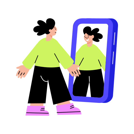 Smart Mirror, Reflection, Automation, Technology, Ai illustration