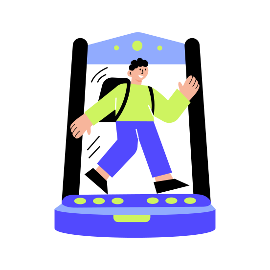 Teleportation, Portal, Technology, Travel, Futuristic illustration