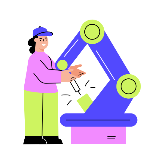 Welding Arm, Automation, Robotics, Technology, Industrial illustration