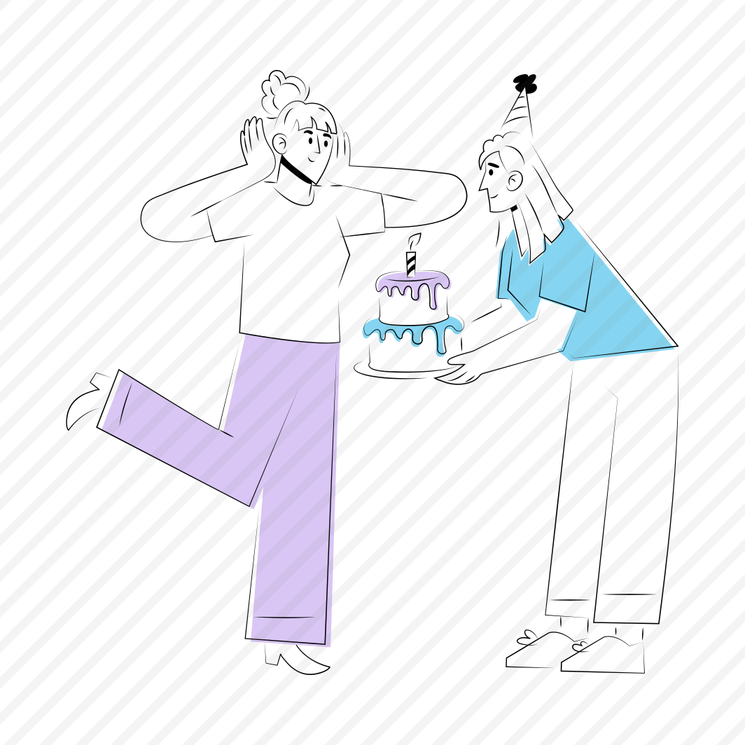 Birthday Surprise, Cake, Celebration, Best Friend, Friendship preview