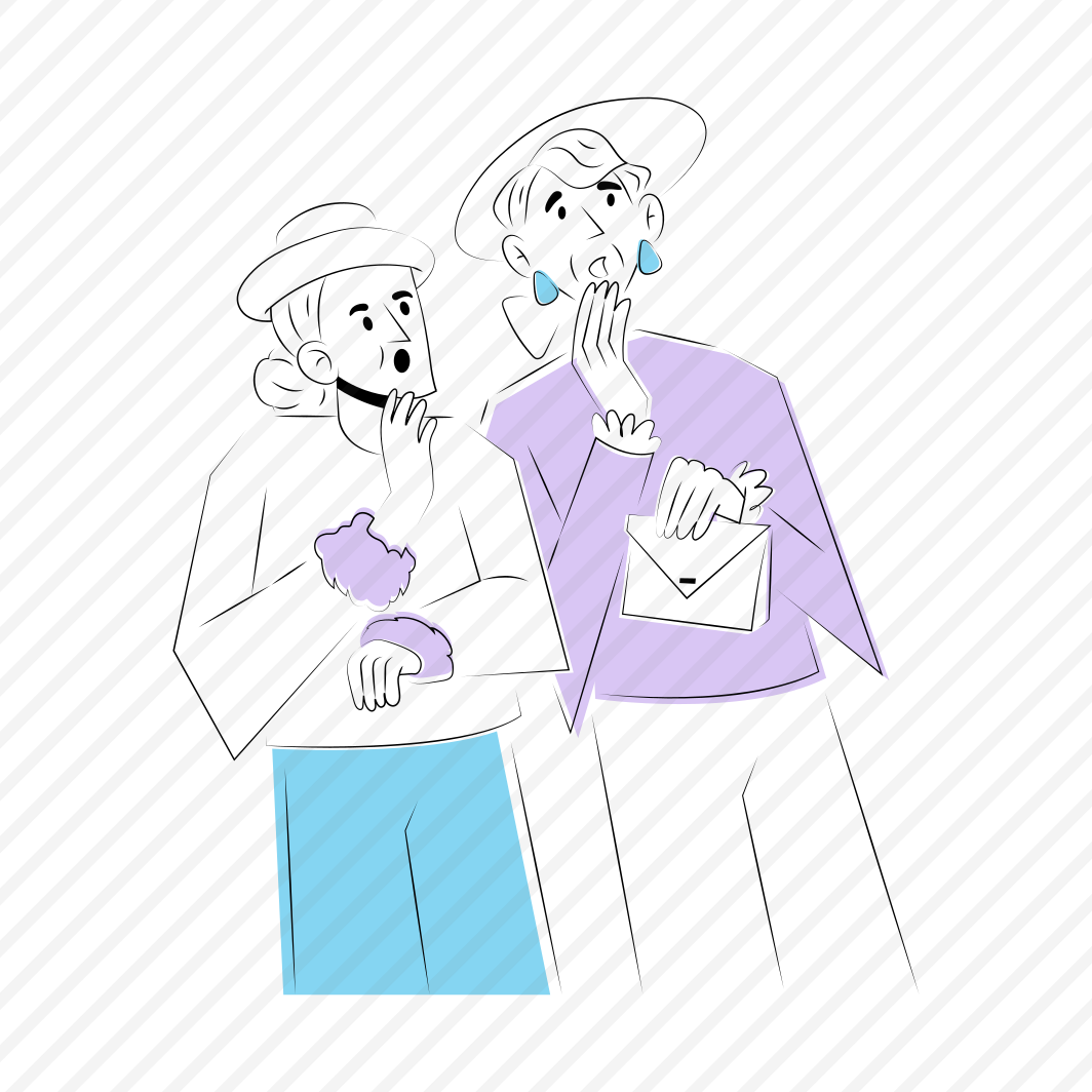 Gossip Partner, Shocked, Conversation, Talking, Backbiting preview