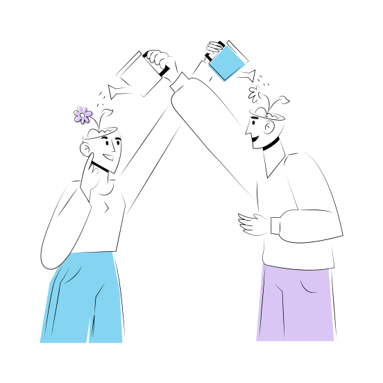 Healthy Relation, Bonding, Attachment, Affection, Partners illustration