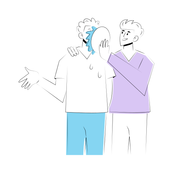 Pie Face, Prank, Friendship, Best Friends, Celebration illustration