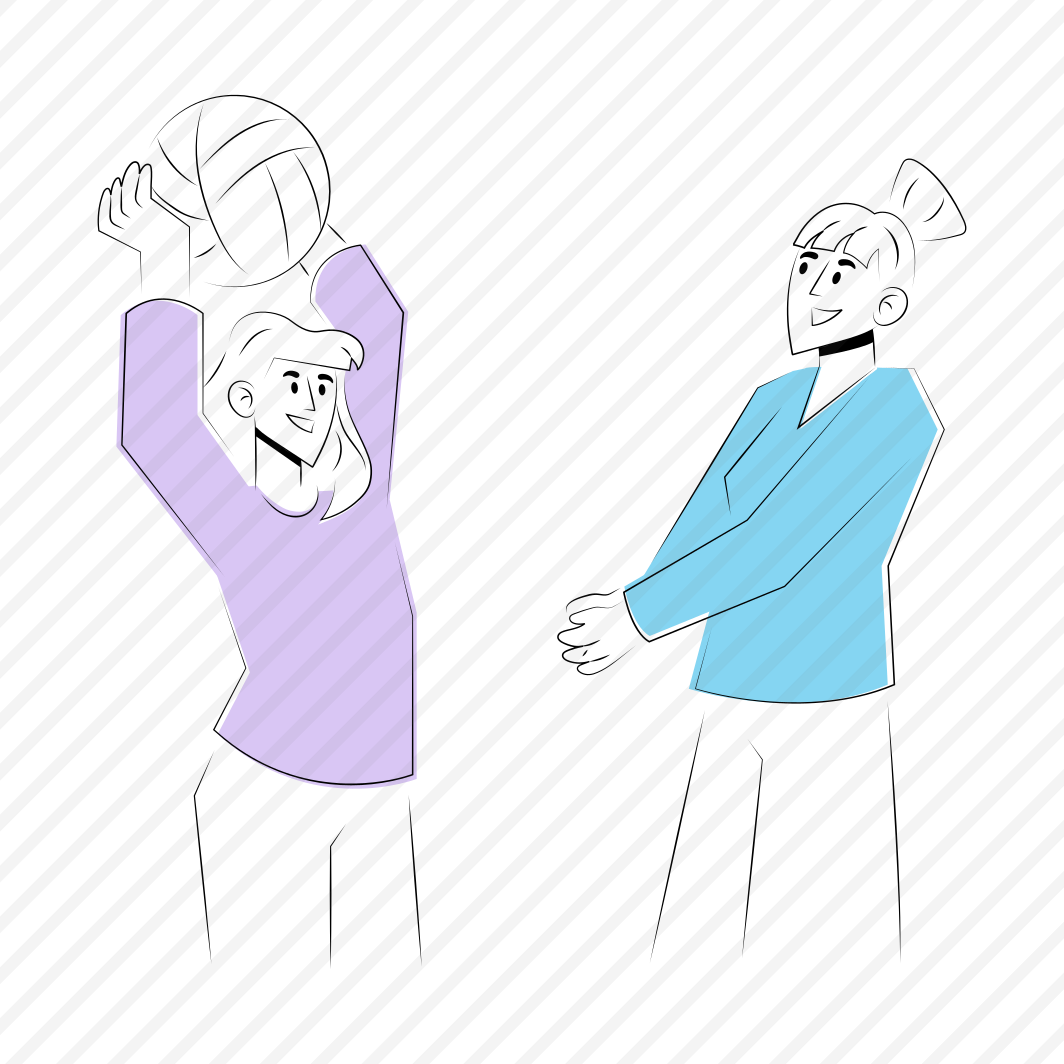 Playing Volleyball, Friends, Happy, Sports, Fun preview