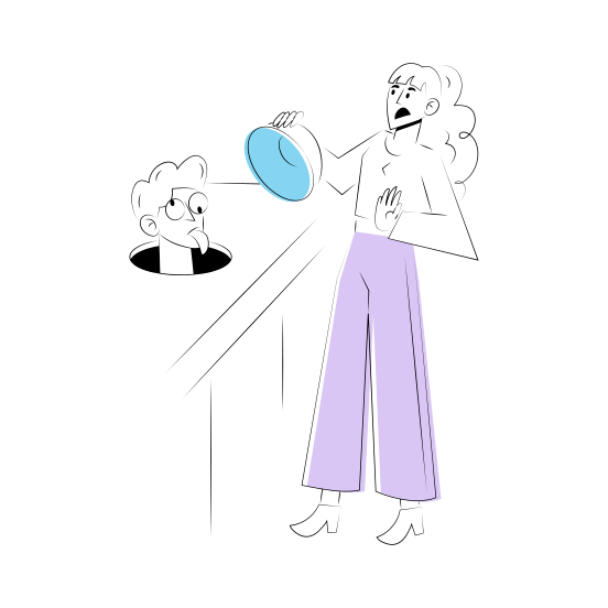 Pranking Friend, Mocking, Teasing, Partners, Companion illustration