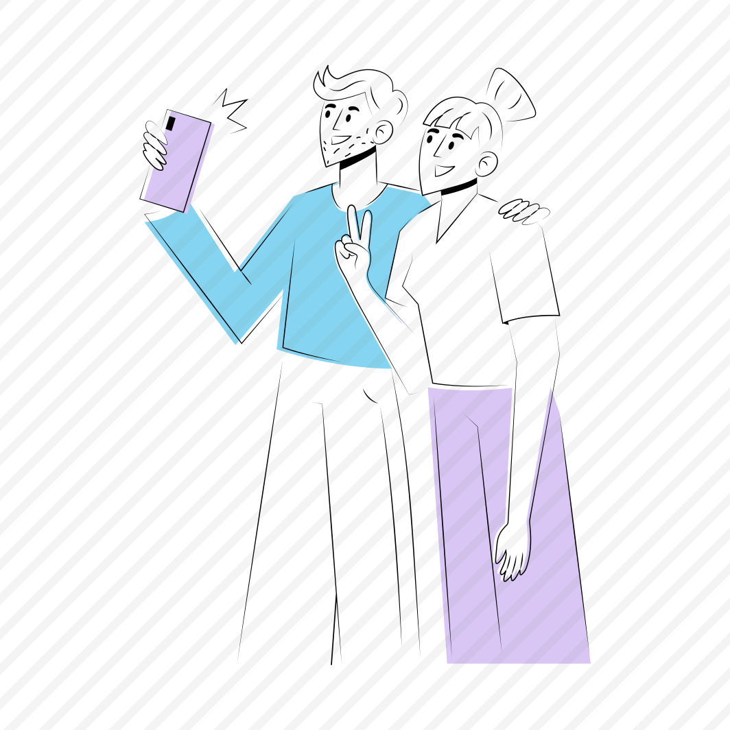 Selfie Partner, Posing, Taking Picture, Happy, Friends preview