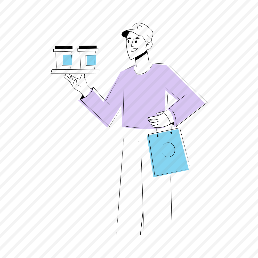 Coffee Delivery, Order, Drinks, Beverage, Delivery Boy preview