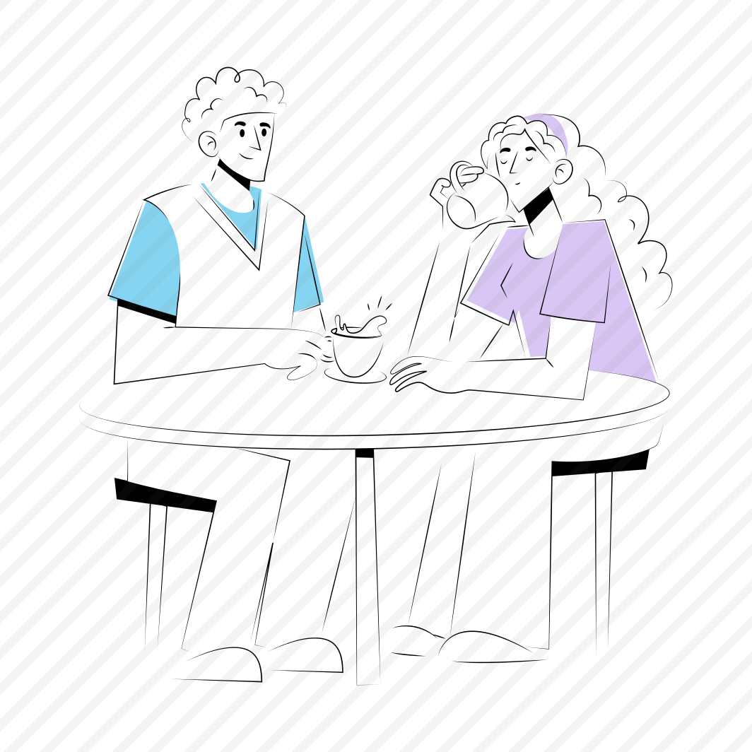 Coffee Partner, Couple, Spouses, Drinking, Tea preview