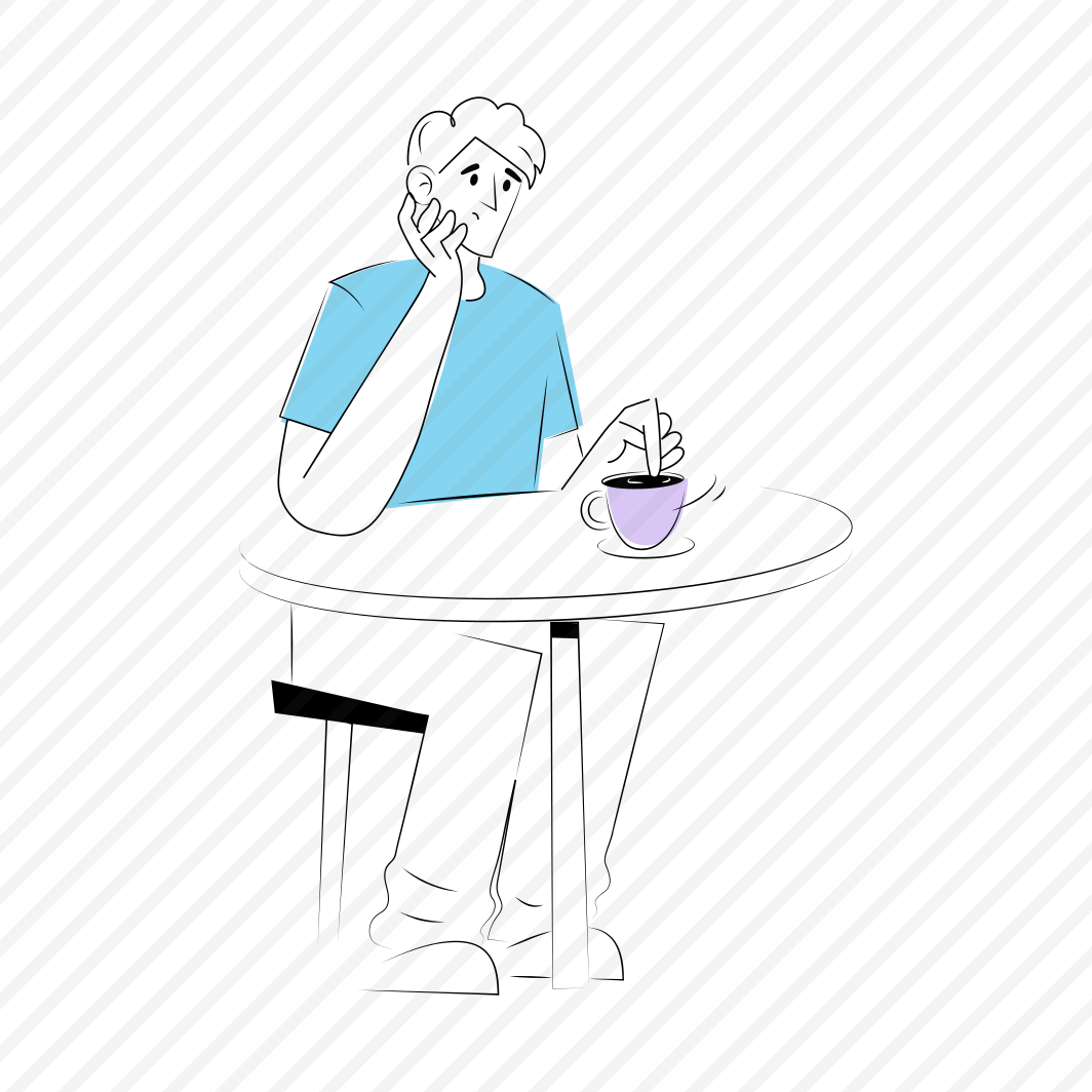 Sitting Alone, Sad, Unhappy, Depressed, Thinking preview