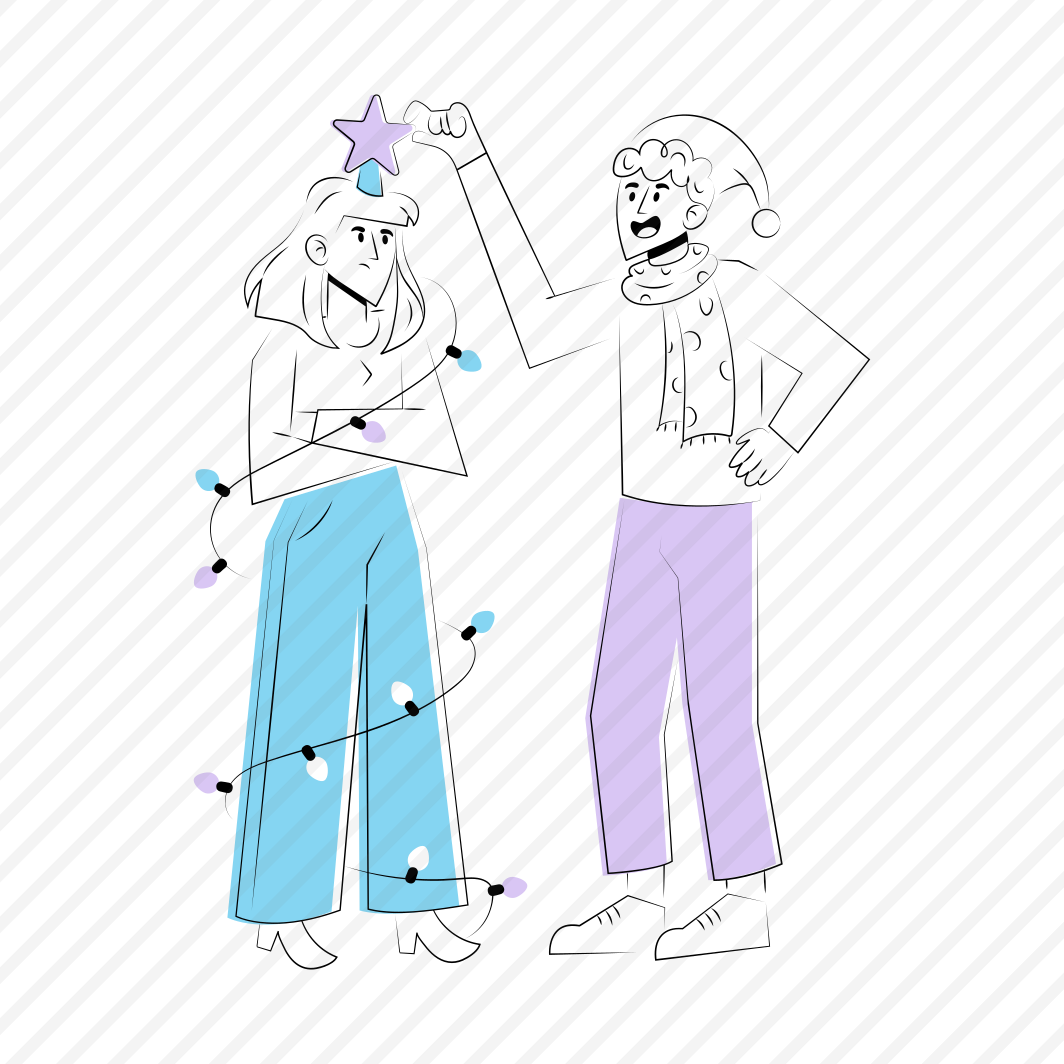 Decorating Person, Christmas, Fun, Celebration, Enjoyment preview