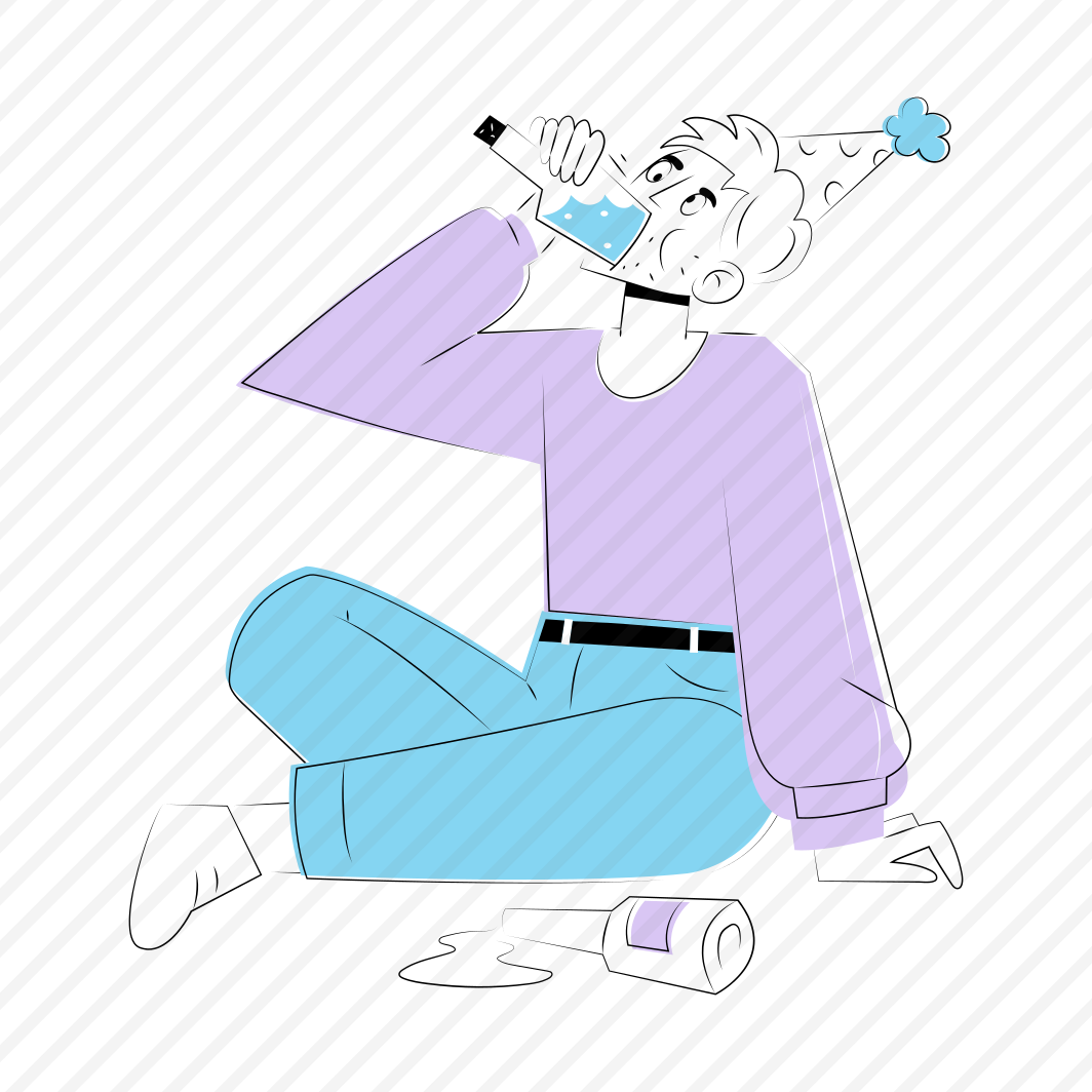 Drunk Man, Alcoholic, Drinking, Sipping, Celebration preview