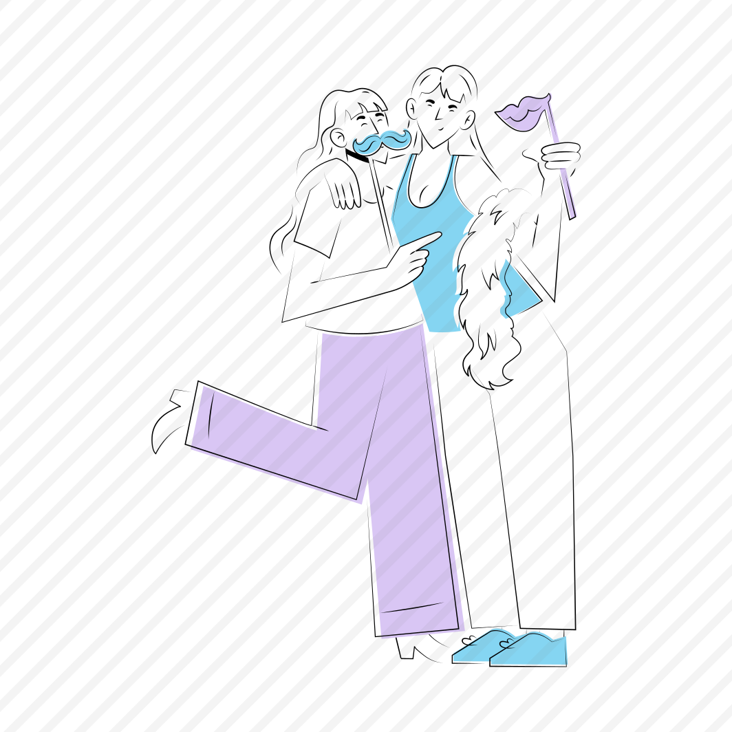 Party Friends, Props, Costume, Fun, Posing preview