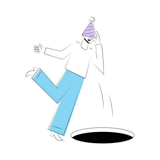 Prank, Falling, Fun, Entertainment, Game illustration