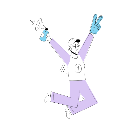 Supporter, Cheering, Fan, Enjoying, Happy illustration