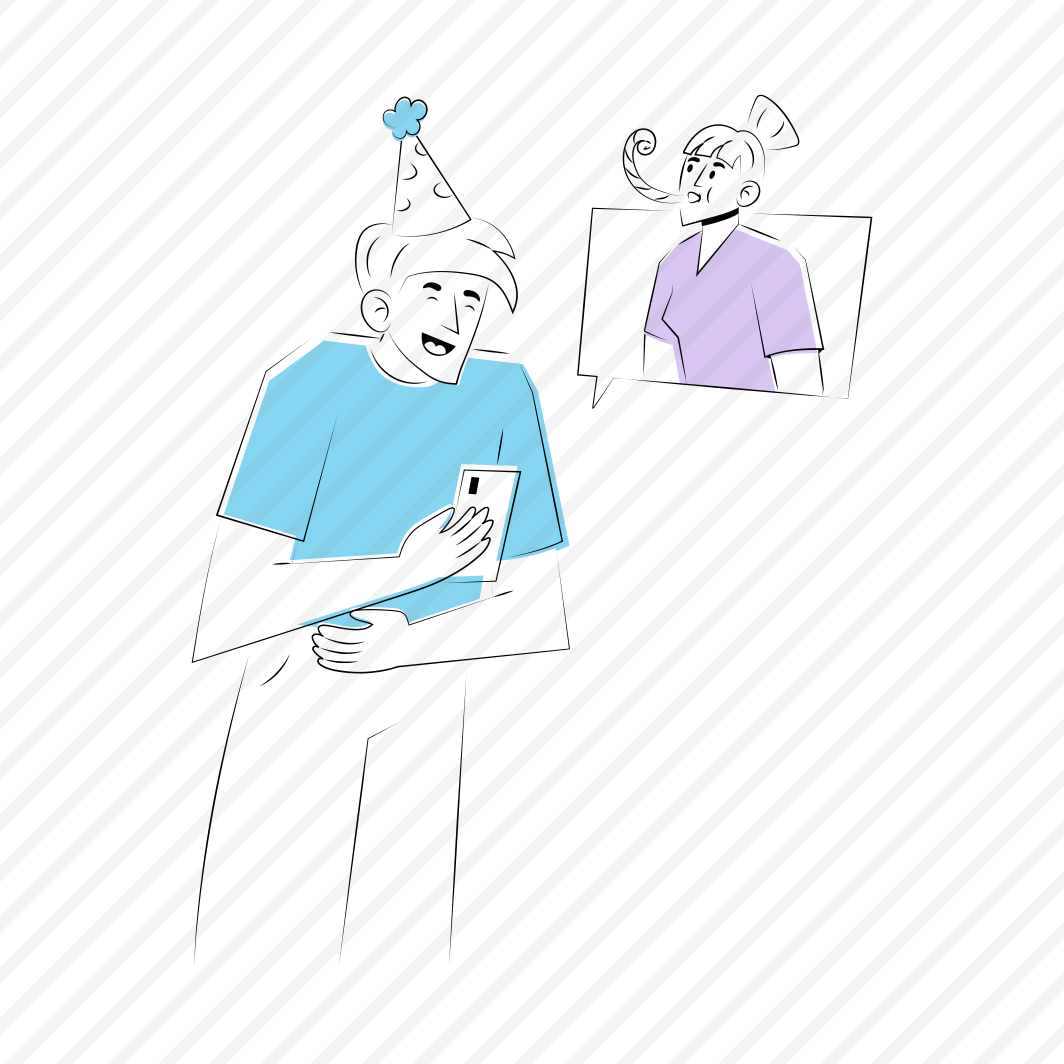 Video Call, Chatting, Talking, Wishing, Celebration preview