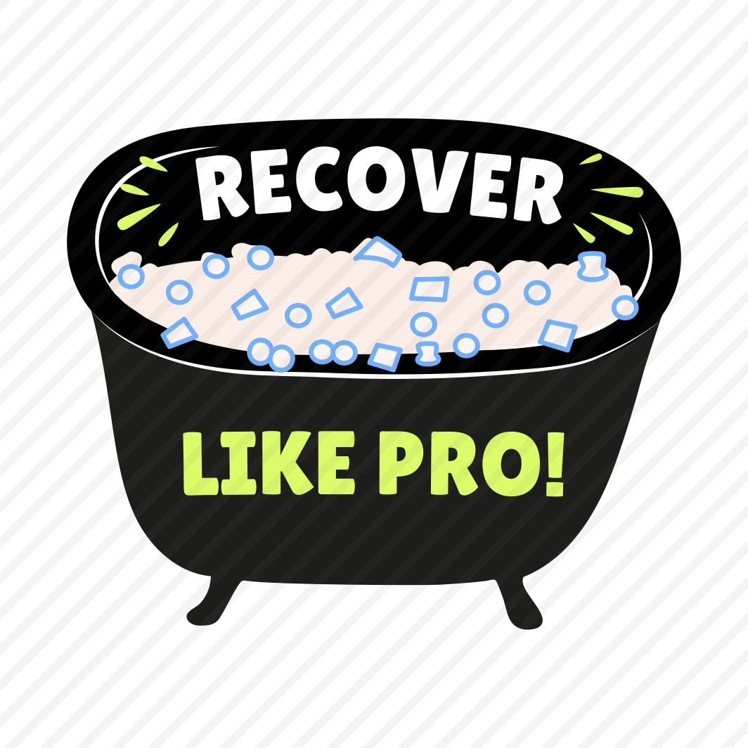 Bathtub, Bubbles, Recover, Soaker, Typography preview