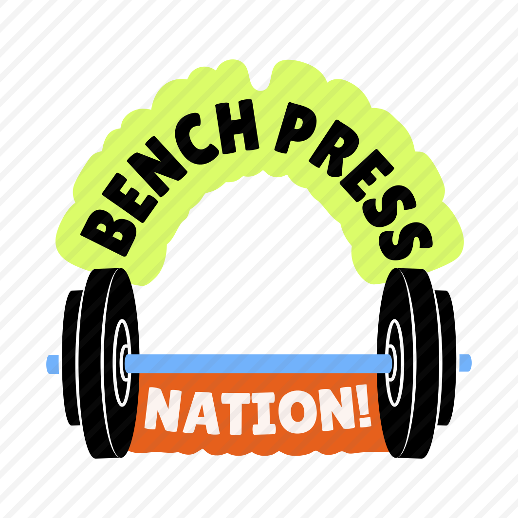 Bench Press, Barbell, Workout, Fitness, Typography preview