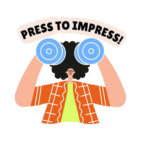 Binoculars, Observe, Optic, Spy, Typography illustration