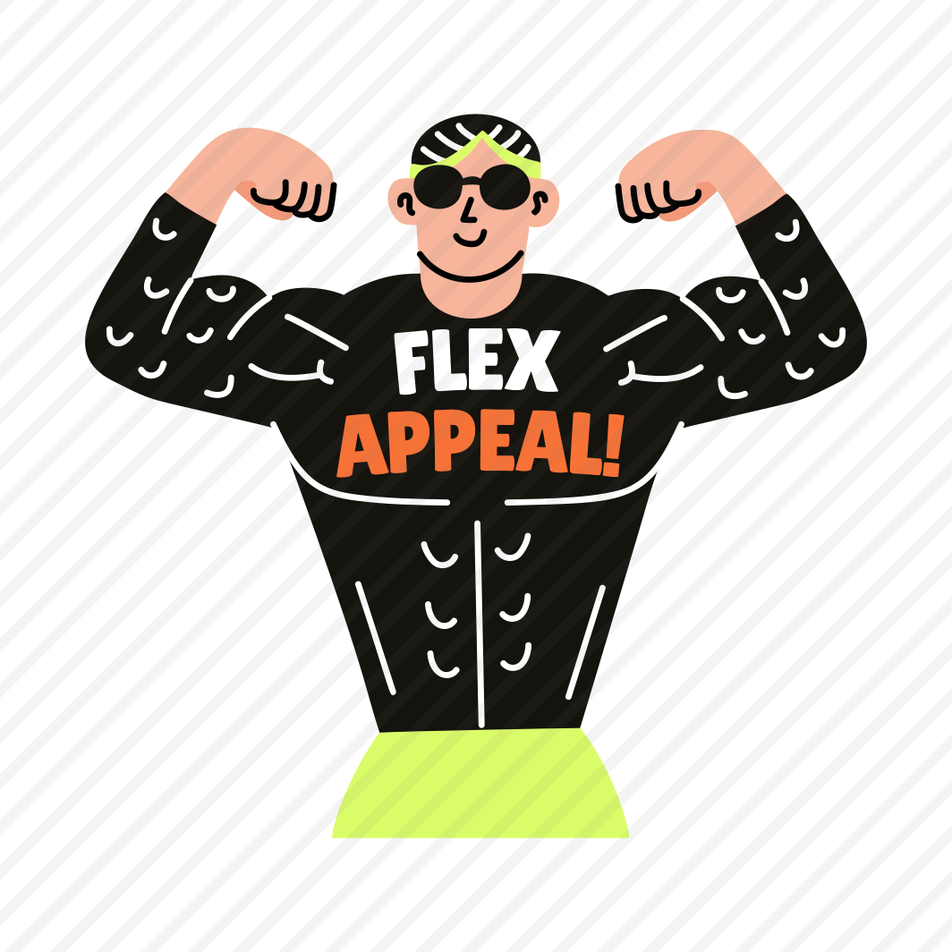 Bodybuilder, Biceps, Fitness, Gym, Typography preview