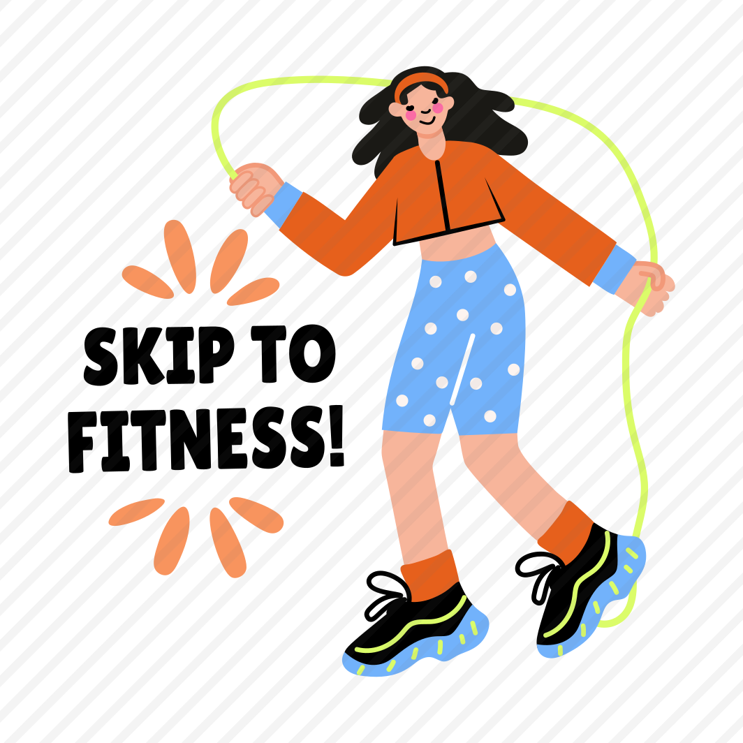 Cardio Jump, Fitness, Rope, Workout, Typography preview