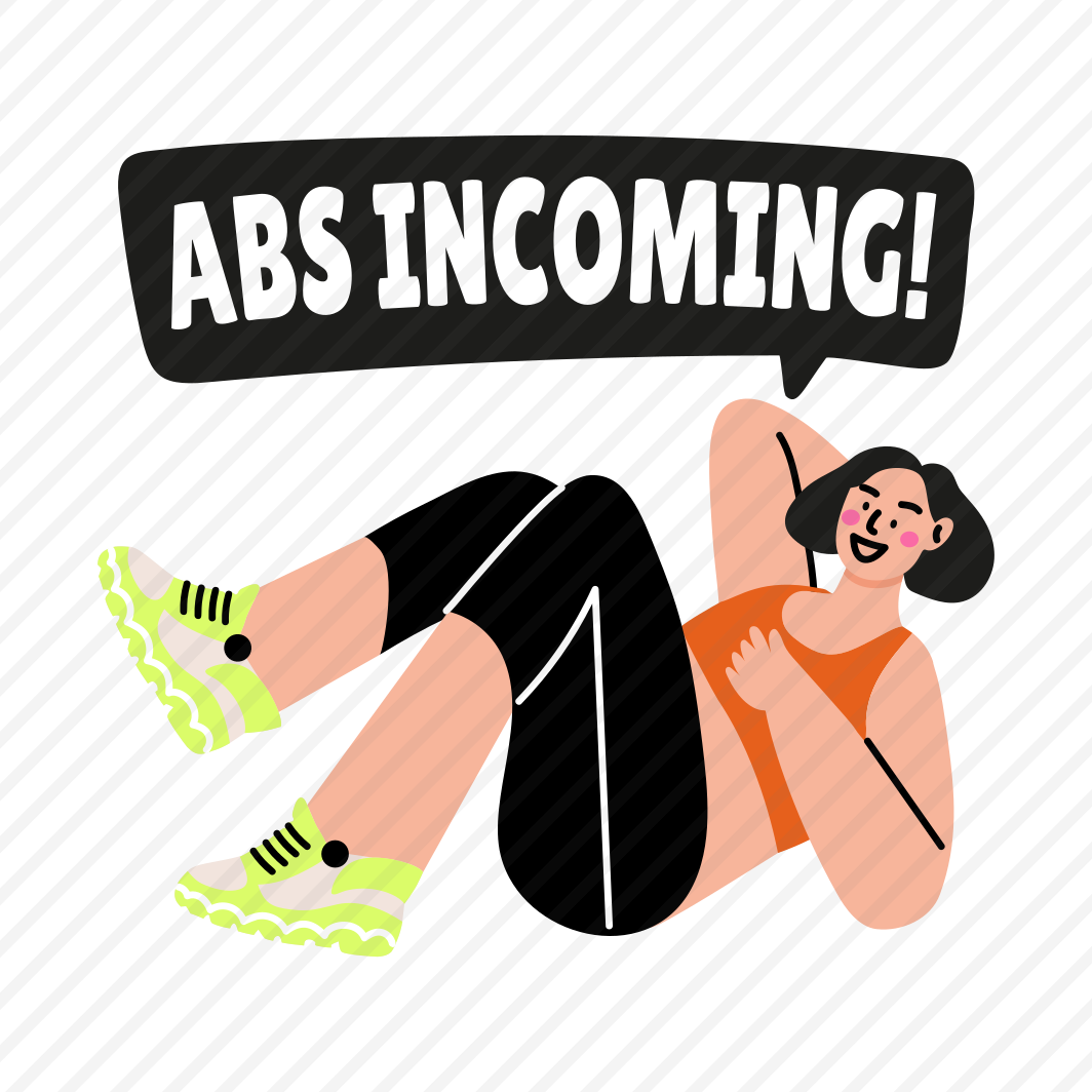 Core Crunch, Exercise, Workout, Fitness, Typography preview