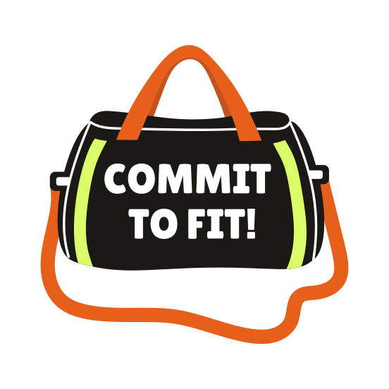 Duffle, Bag, Carryall, Gym Acessory, Typography illustration