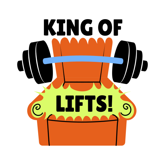 Dumbbell, Barbell, Fitness, Workout, Typography illustration