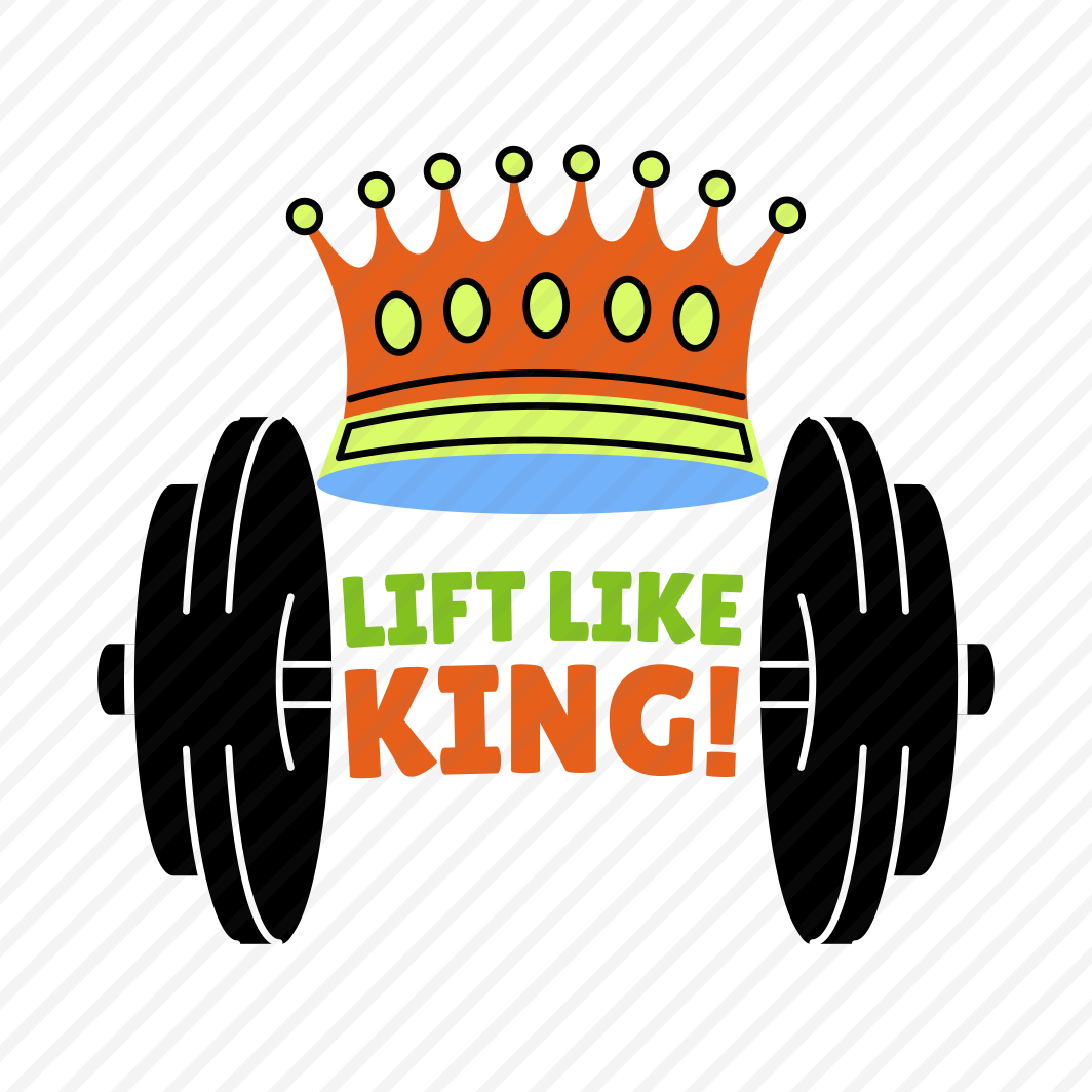 Dumbbell, Barbell, Weight, Crowned, Typography preview