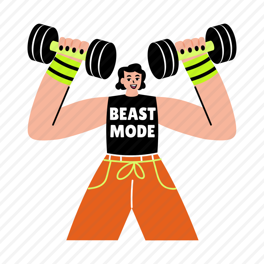 Dumbbell Workout, Fitness, Barbell, Exercise, Typography preview