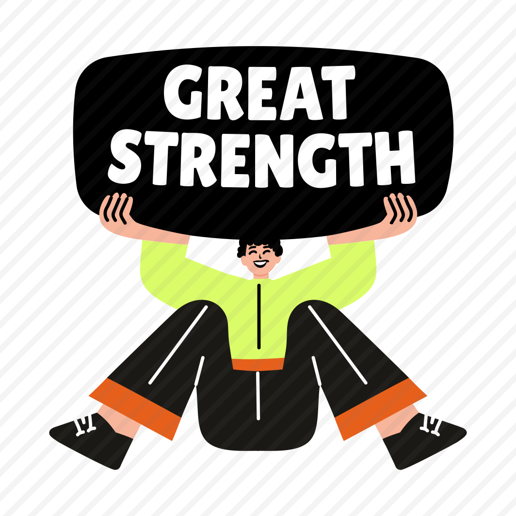 Great Strength, Workout, Fitness, Exercise, Typography preview