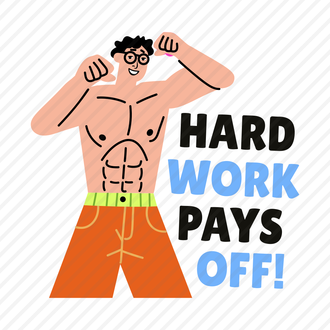 Gym Character, Muscles, Fitness, Gym, Typography preview