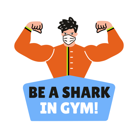 Gym Fitness, Workout, Muscles, Gym, Typography illustration