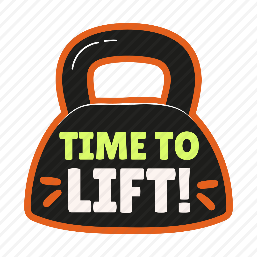 Kettlebell, Weight, Lift, Workout, Typography preview