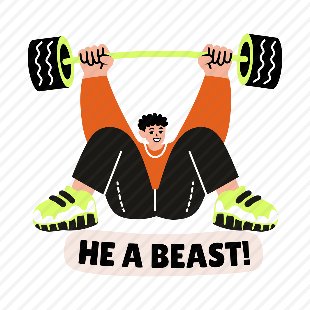 Overhead, Barbell, Workout, Exercise, Typography preview