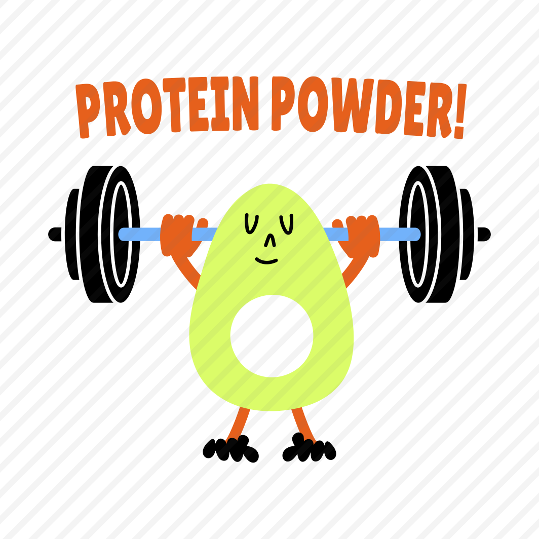 Protein Power, Barbell, Fitness, Workout, Typography preview