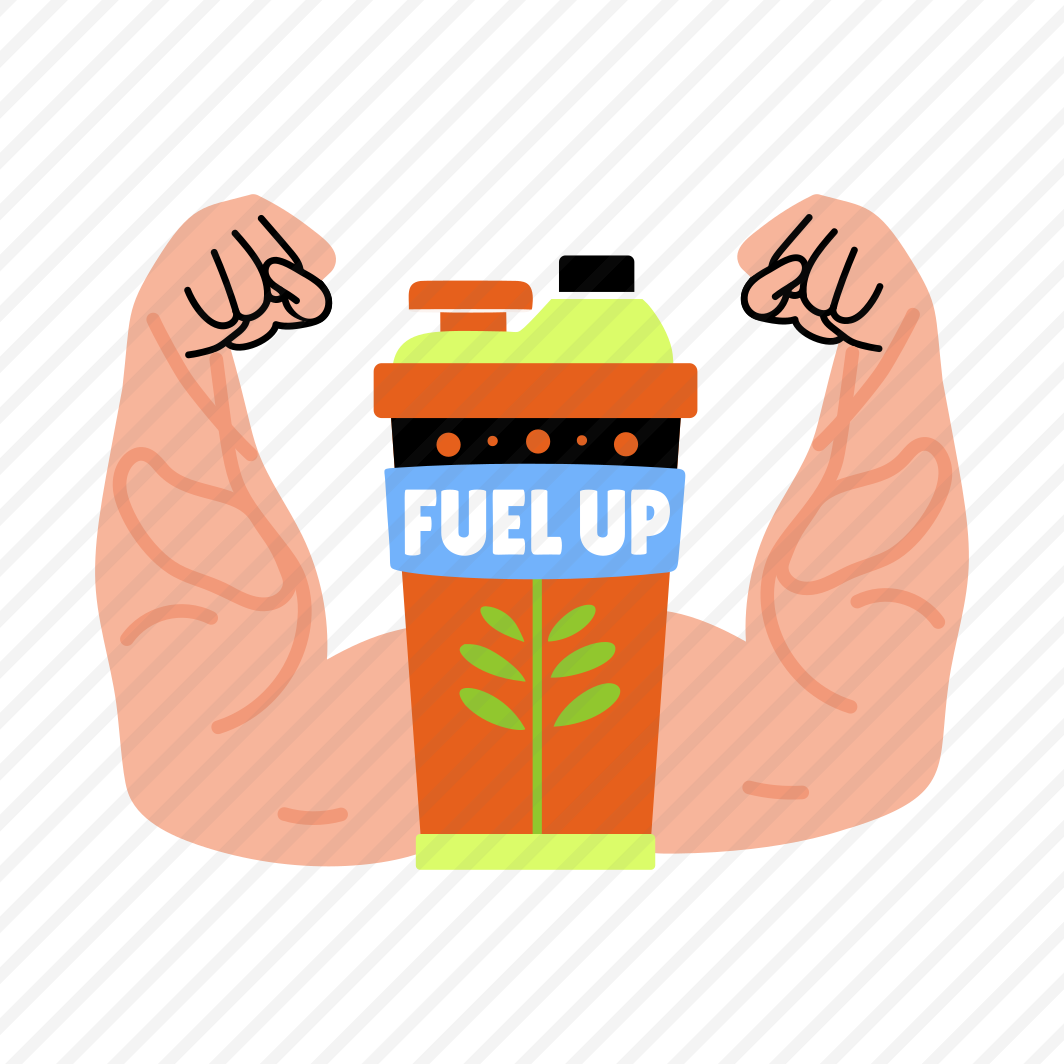 Protein Shaker, Muscles, Bottle, Gym, Typography preview