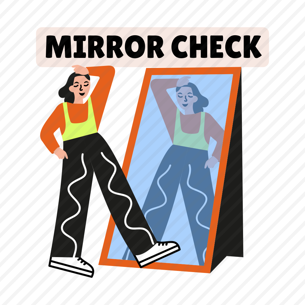 Reflection, Mirror, Look, Self, Typography preview