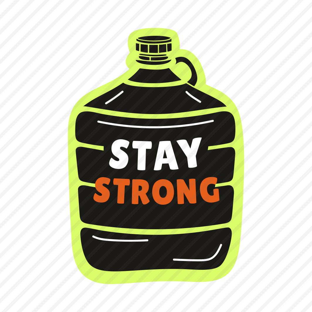 Stay Hydrate, Jug, Water, Strong, Typography preview
