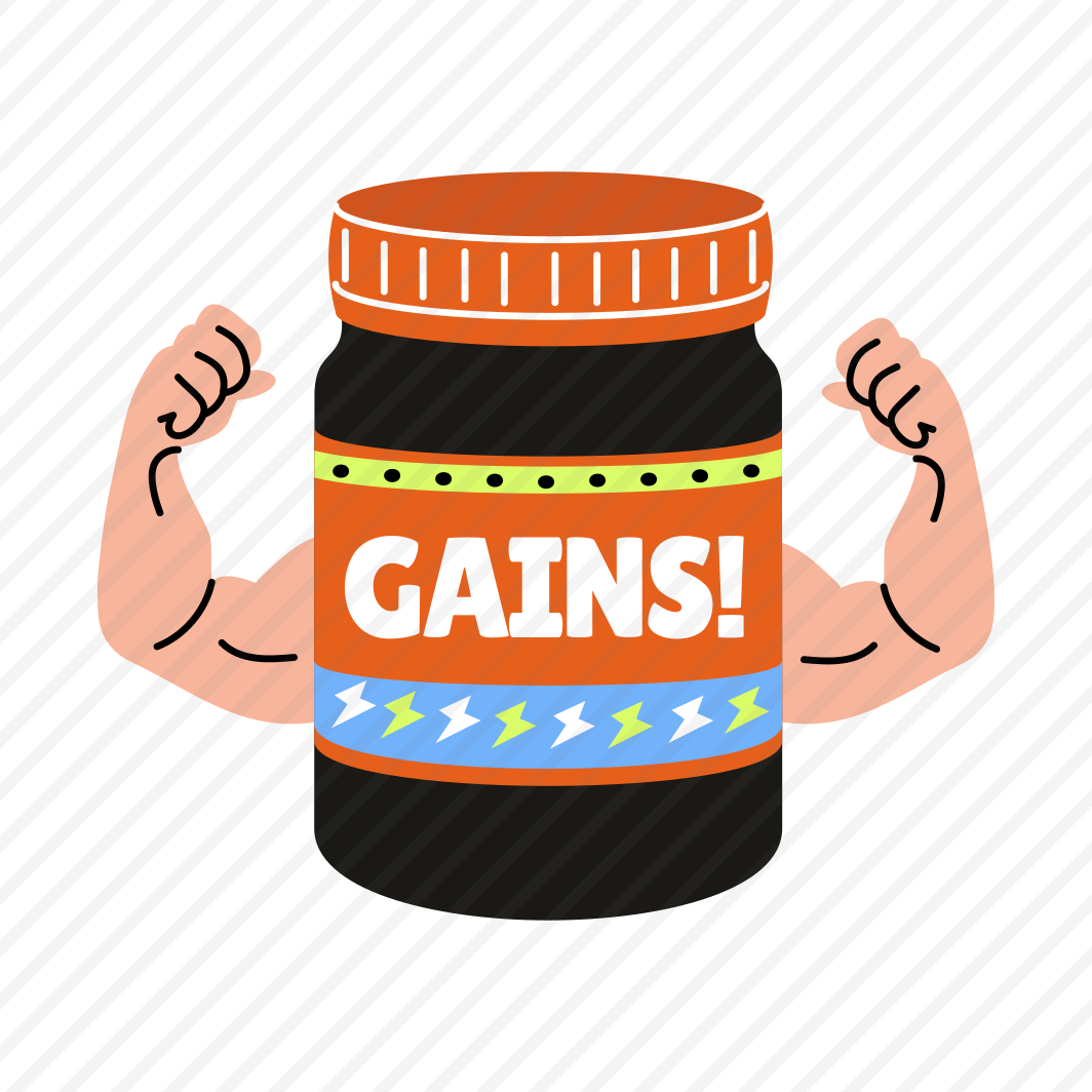 Supplement Bottle, Muscles, Fitness, Drink, Typography preview