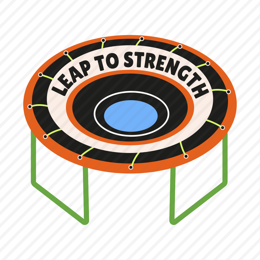 Trampoline, Fitness, Jump, Workout, Typography preview