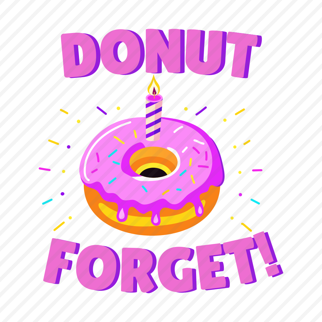 Birthday Donut, Confectionery, Sweet, Dessert, Food preview