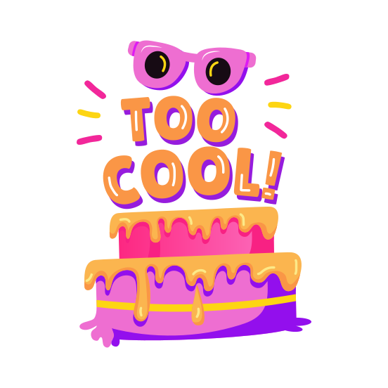 Cool Celebration, Party, Cake, Dessert, Confectionery illustration