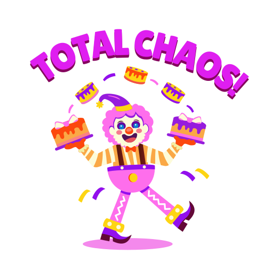 Juggling, Circus, Funny, Playful, Character illustration