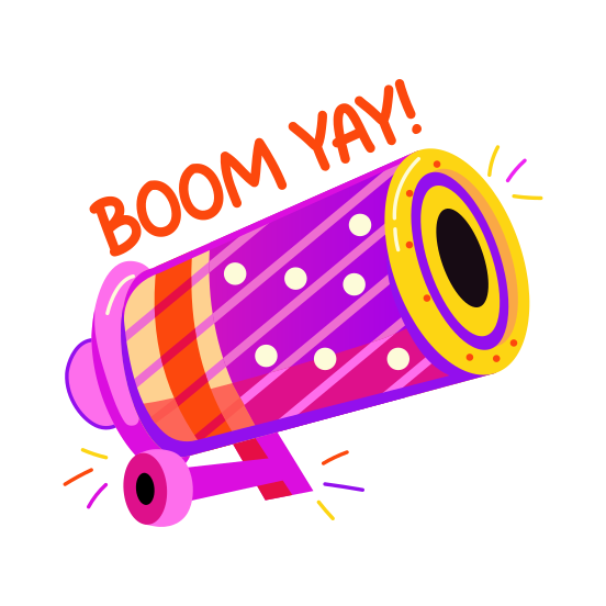 Party Cannon, Noisy, Festive, Launcher, Blast illustration