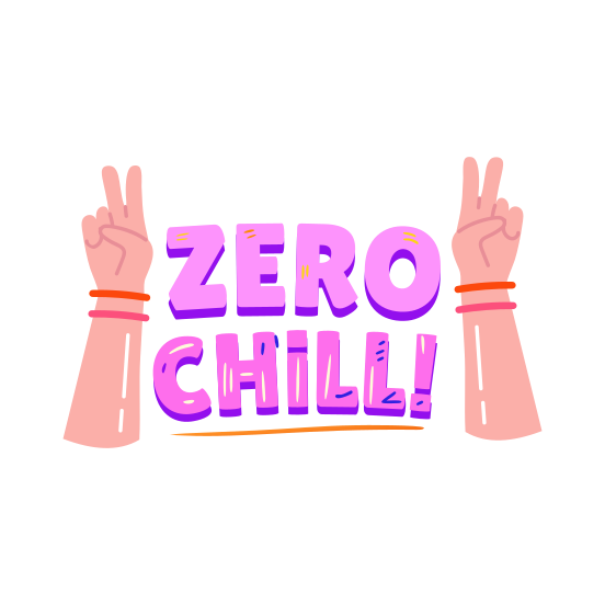 Zero Chill, Peace, Calm, Expression, Gestures, illustration