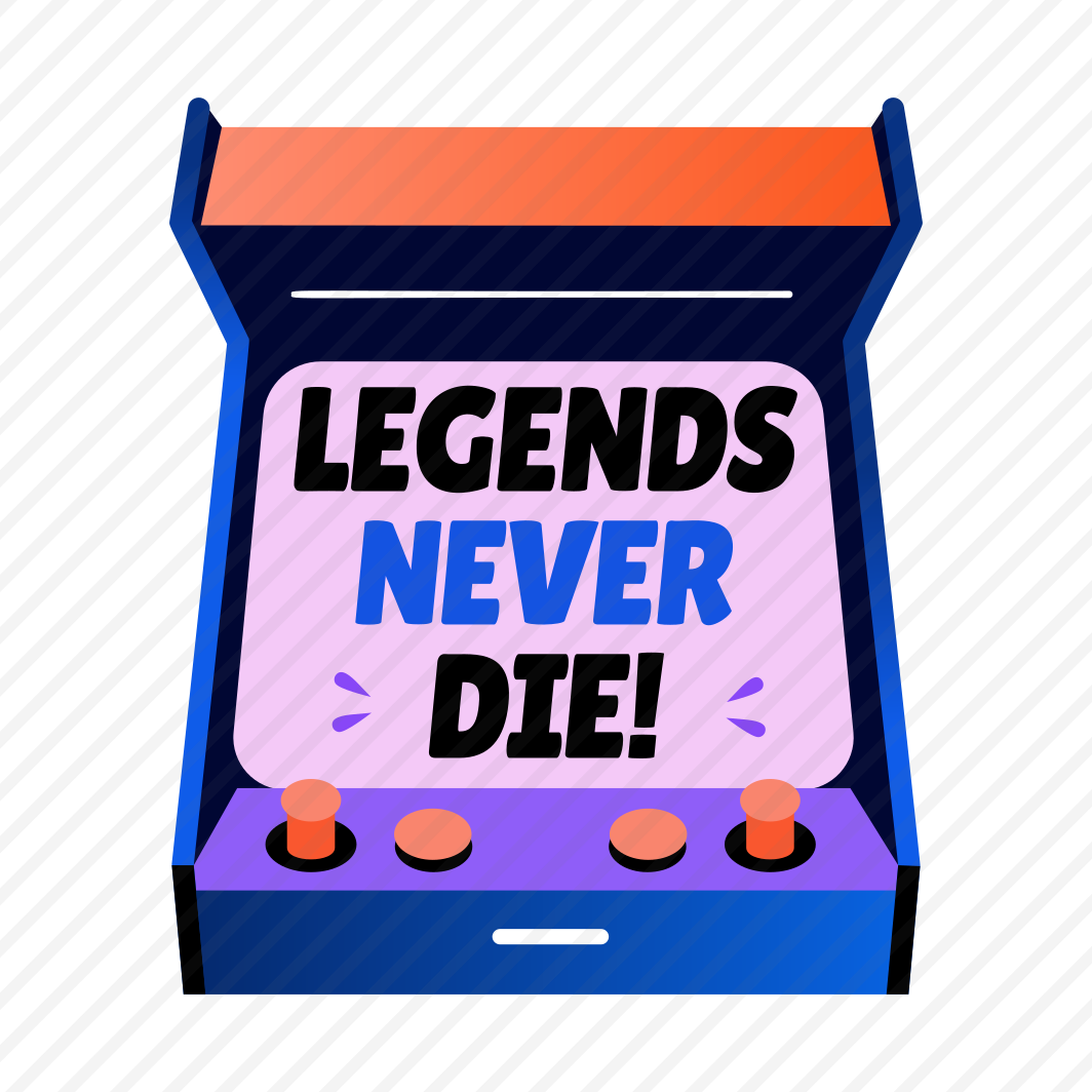 Arcade Game, Joystick, Play Buttons, Machine, Typography preview