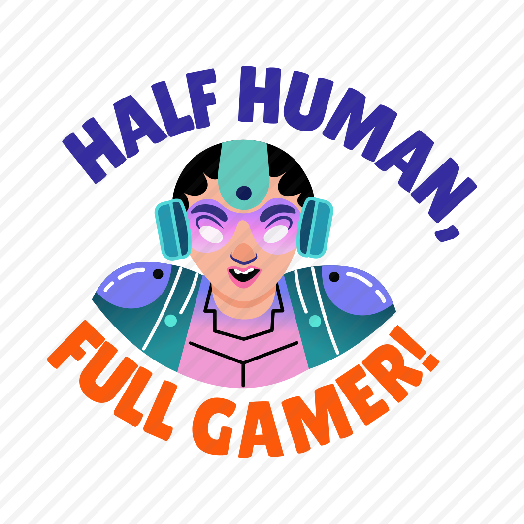 Bionic Character, Headset, Gaming, Character, Typography, preview